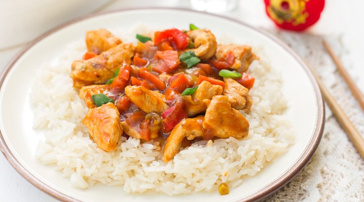 Рис с индейкой и сухофруктами