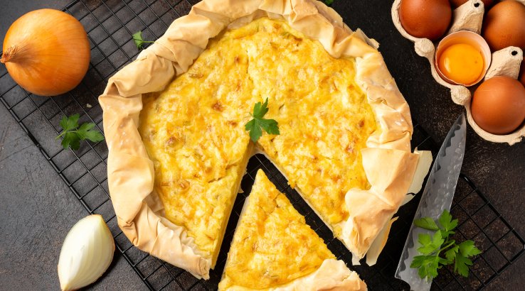 сирно-кабачковий пиріг з готового тіста