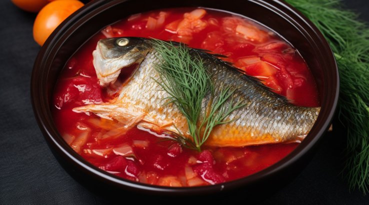 Борщ з карасями