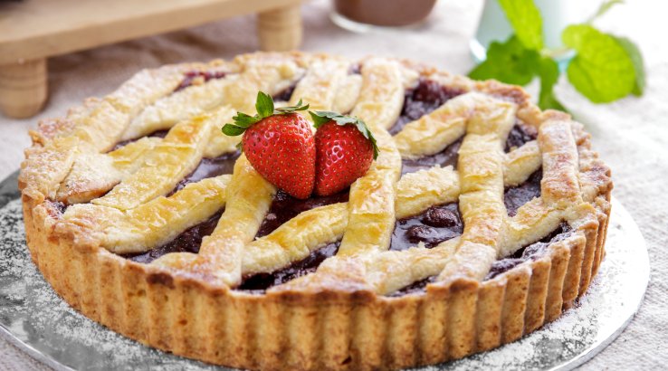 Веганський пиріг з варенням