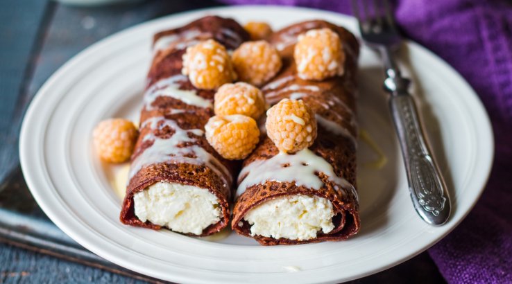 Шоколадные блинчики с начинкой пломбир — рецепт