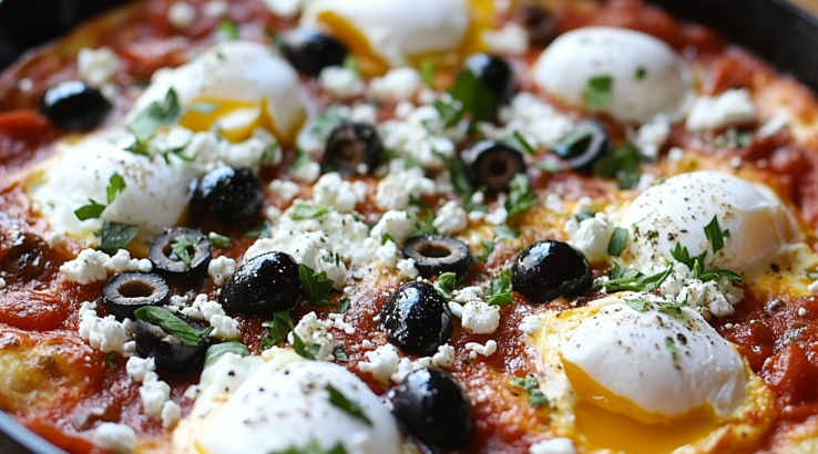 Шакшука з фетою та оливками