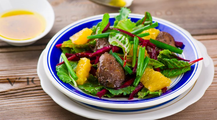 Буряковий салат з печінкою