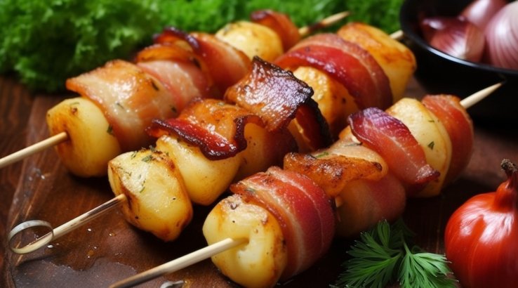 Шашлик із молодої картоплі