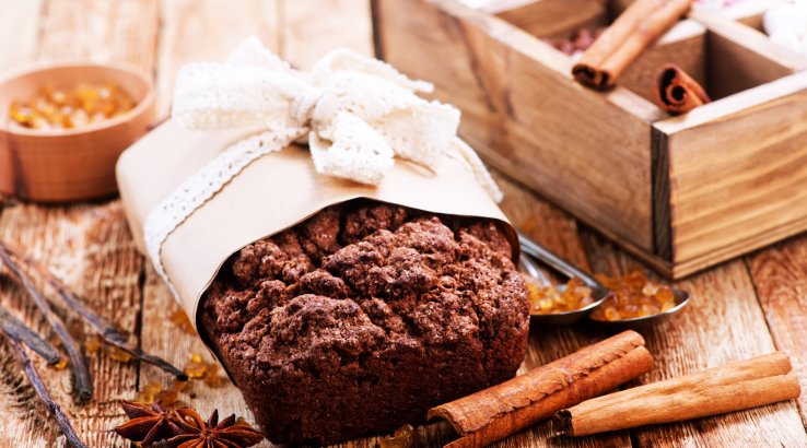 Кекс с какао и корицей