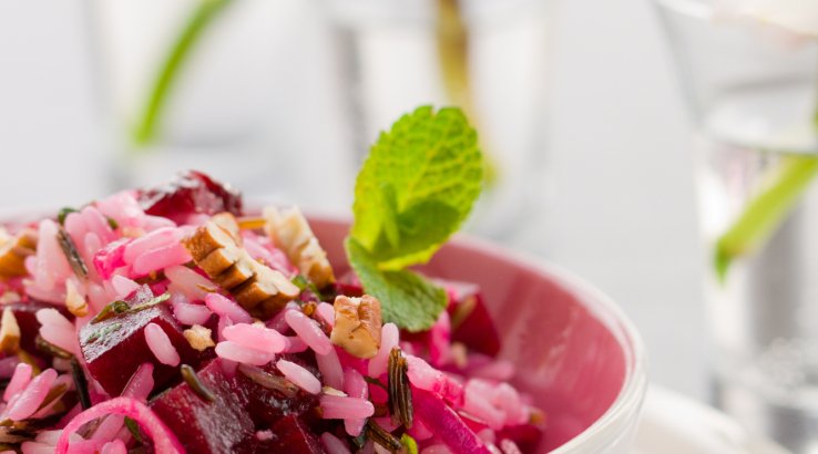 Салат со свеклой и рисом