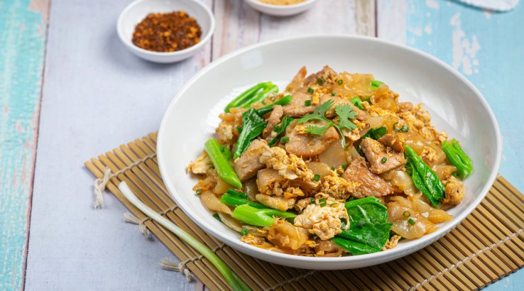 Рис з тофу, яйцем і бок-чой