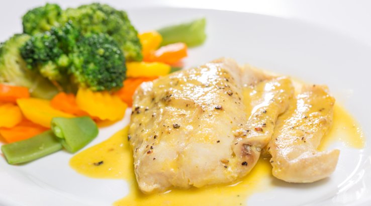 Камбала в лимонно-масляній заправці