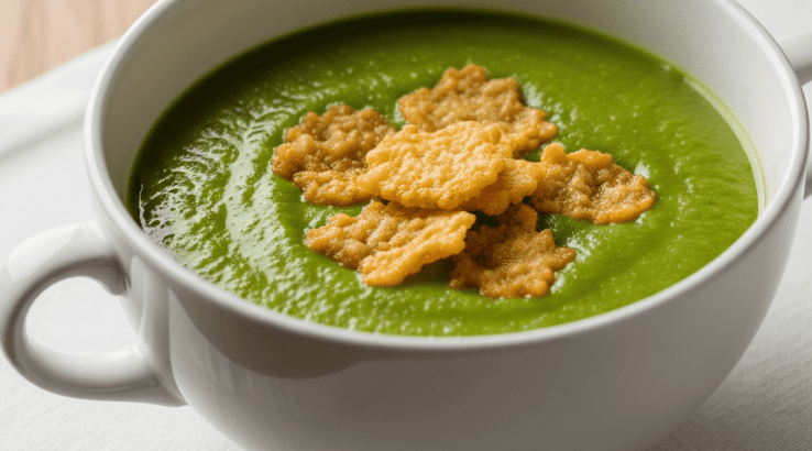 Зелений суп із пармезаном