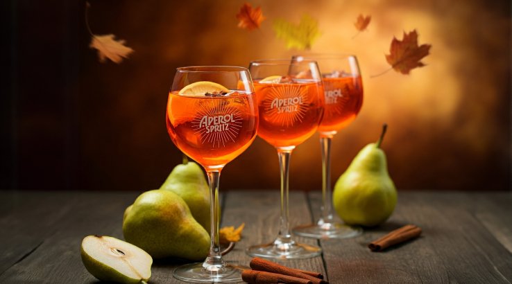 апероль шпріц із грушевим соком і корицею