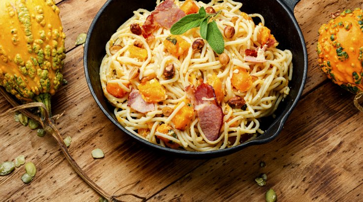 Карбонара з гарбузом