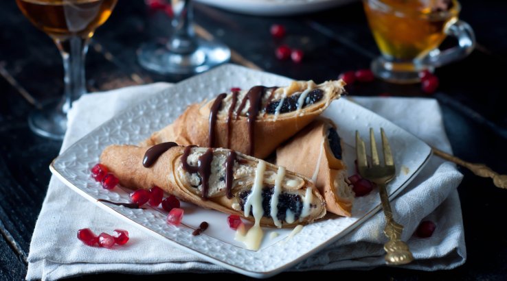 Млинці з трьома начинками