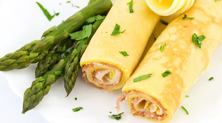 яєчний рулет із шинкою