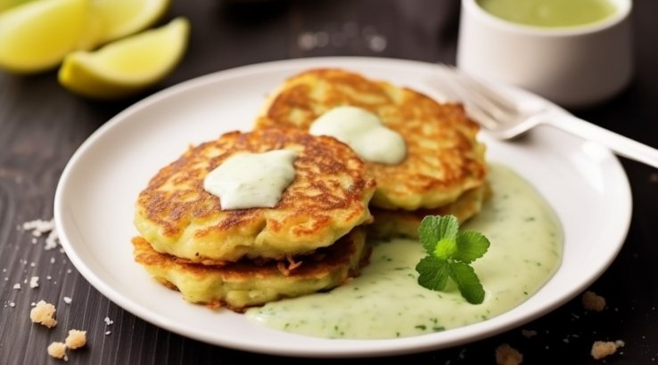 Солоні сирники з авокадо-соусом