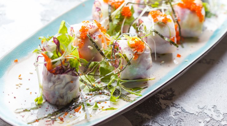 Спринг-роли з морською капустою