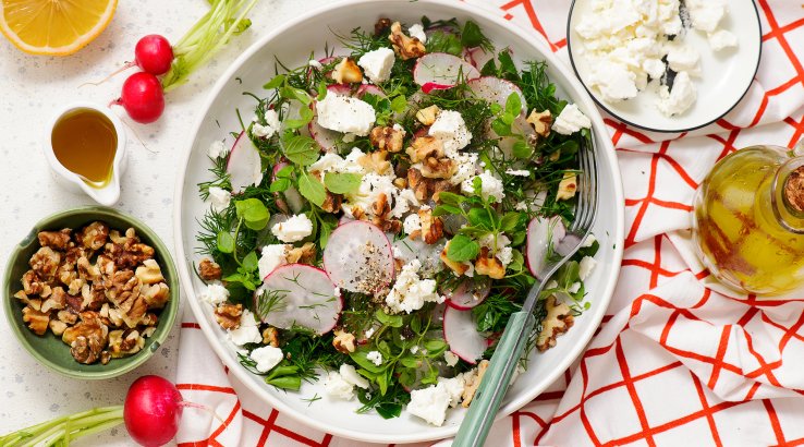 Салат з редискою і фетою