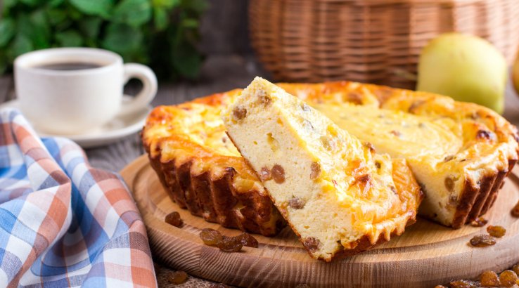 Творожная запеканка с отрубями и яблоками — рецепт