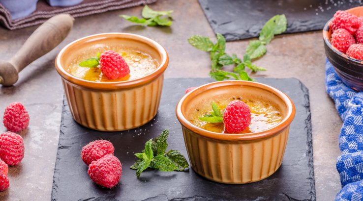 Пудинг з малиною