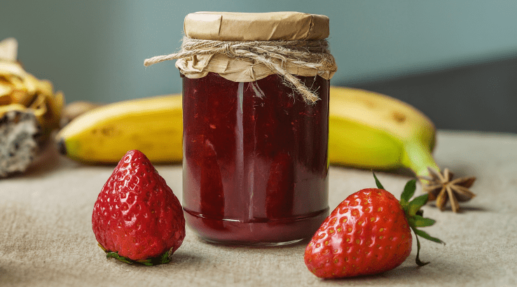Полуничне варення з бананом