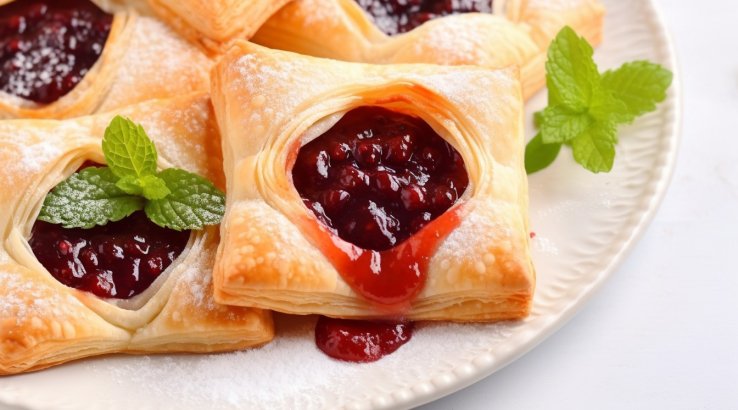 слойки-валентинки