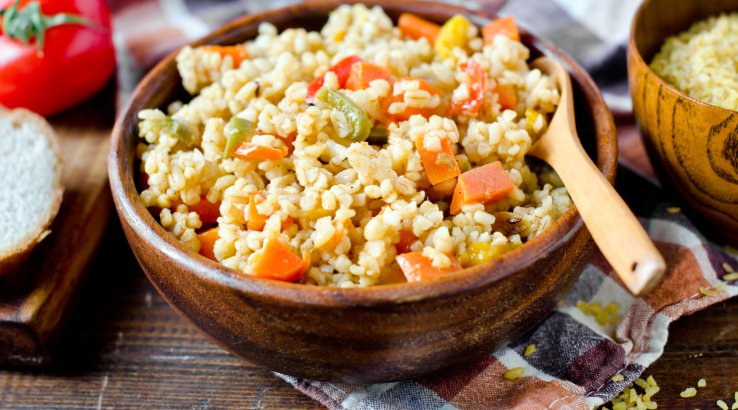 Булгур з перепілкою і овочами