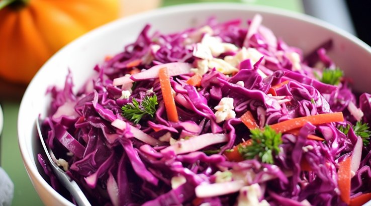 Салат із червоної капусти та хрону