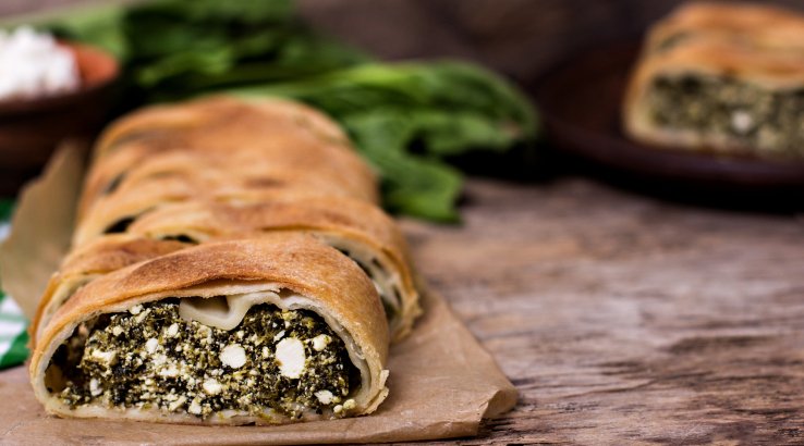 Рулет з лаваша зі шпинатом