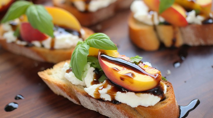 канапки з нектаринами і сиром