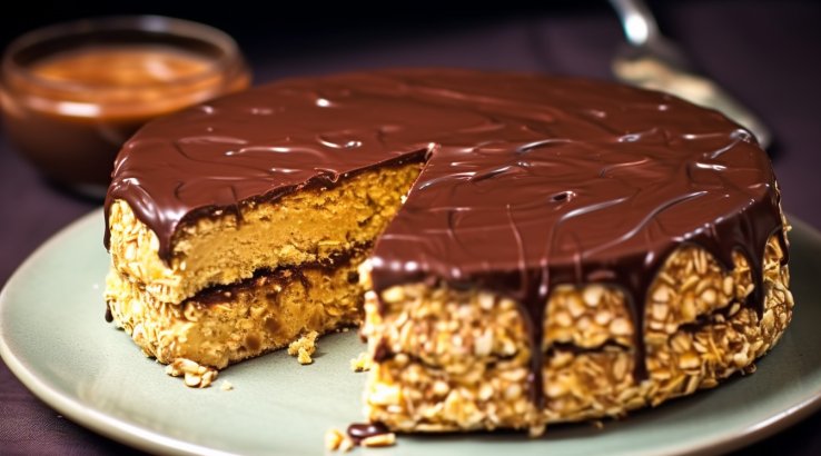 Дуже лінивий торт з арахісом без борошна й випічки