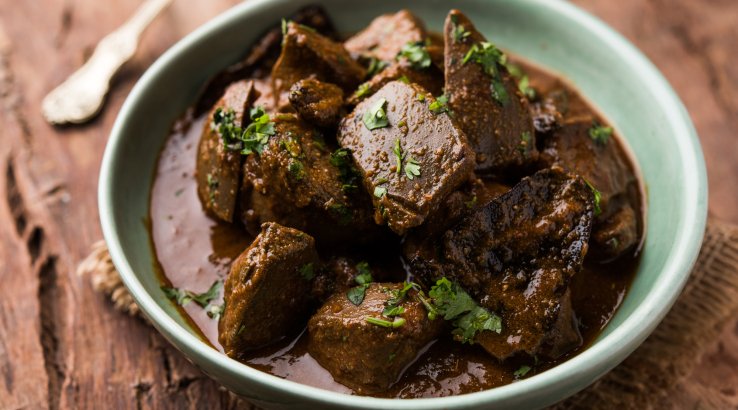 Яловича печінка з підливою