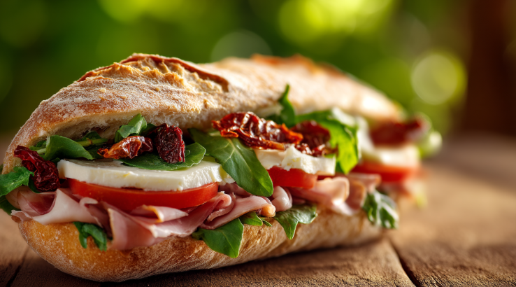Італійський сендвіч з домашньою чіабатою
