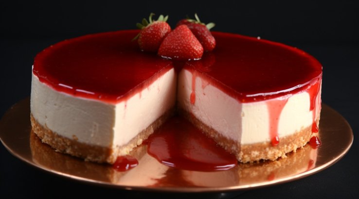 полуничний чизкейк