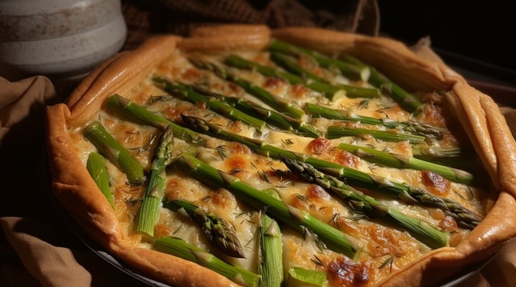 Пиріг зі спаржею