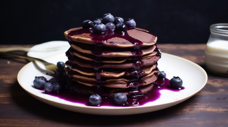 чорнично-вишневі оладки