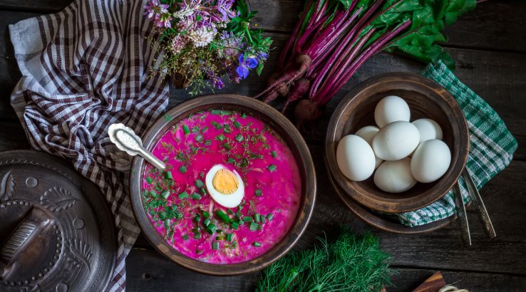 холодник з буряковим бадиллям