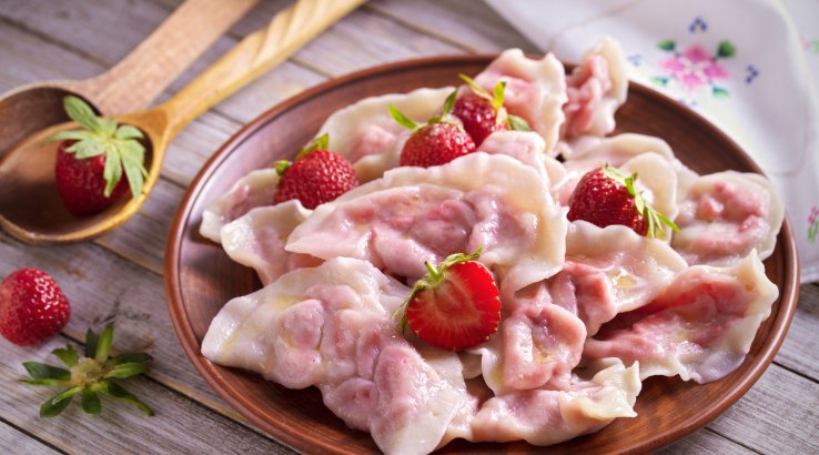 Полуничні вареники