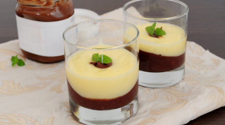 Шоколадний пудинг з ваніллю