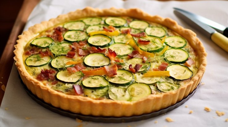 Тарт з цукіні та анчоусами