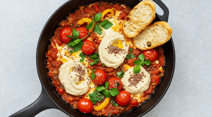 Пісна шакшука з хумусом