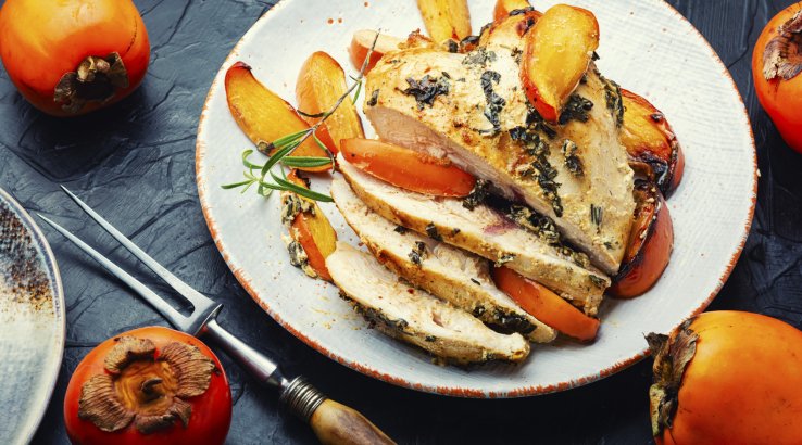 салат з куркою й хурмою