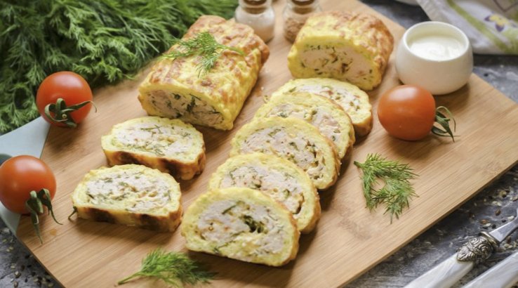 Кабачкові рулетики з начинкою