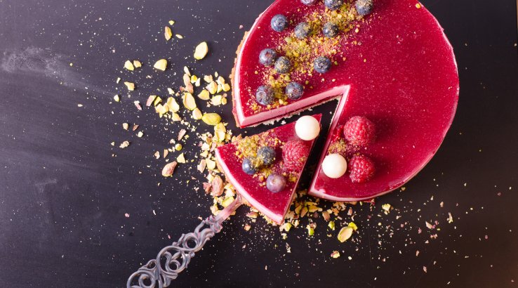 Торт із фруктами і желе