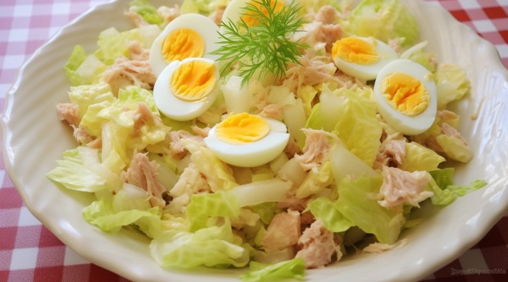 Салат з пекінської капусти та тунця