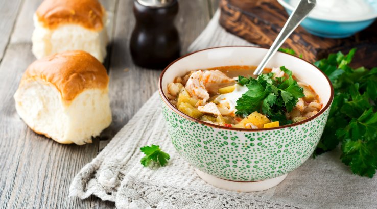 Розсольник з курятиною та перловкою