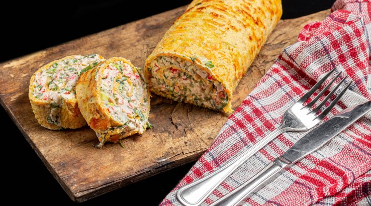 Омлет з крабовими паличками