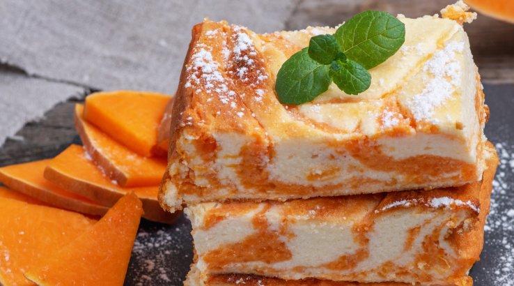 Гарбузово-сирна запіканка