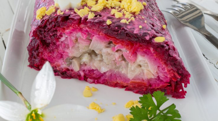 Салат Шуба рулетом