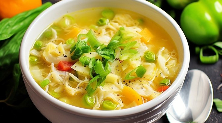 Суп з пекінською капустою та куркою