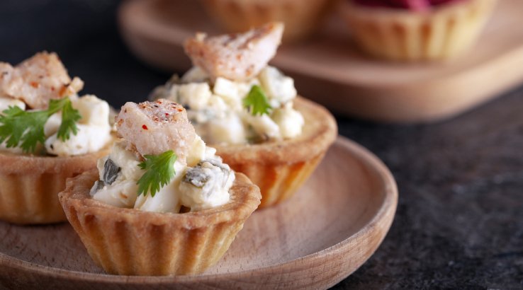 Тарталетки з вареними яйцями