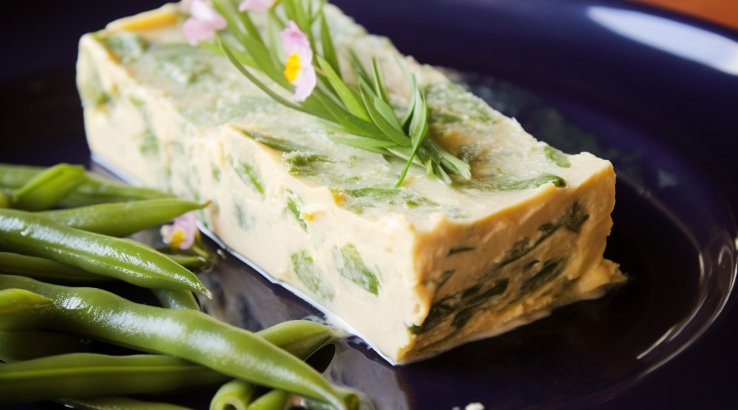 Терин з кисломолочним сиром і стручковою квасолею